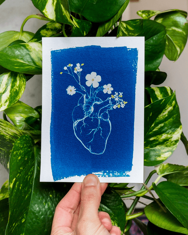 Petit Format - Cœur fleuri